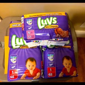 Luvs size 1 Newborn Diapers 3 packages